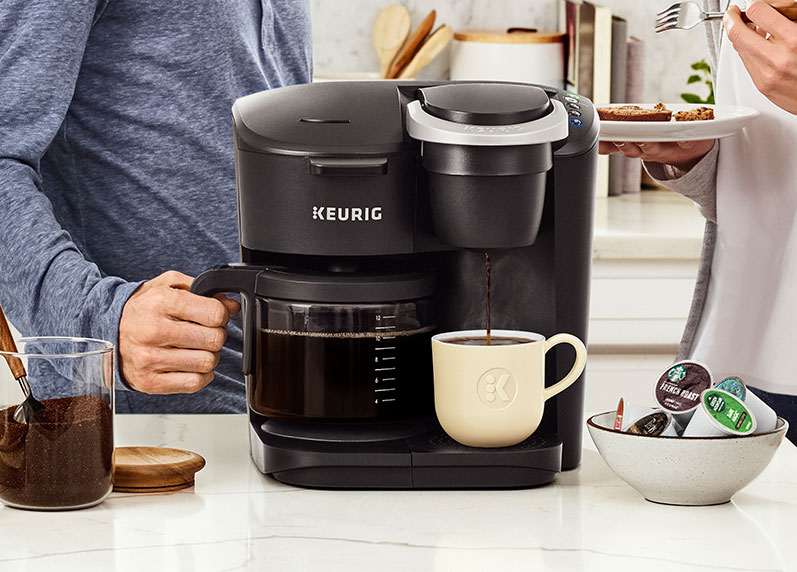 K‑Duo Essentials TM cup and carafe brewer perfect for any occasion